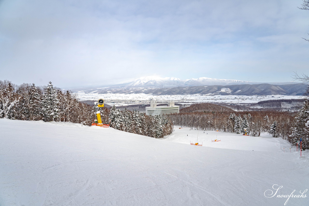 富良野スキー場　気温 -14℃。ダイヤモンドダストが煌めく、国内屈指のリゾートゲレンデを堪能♪